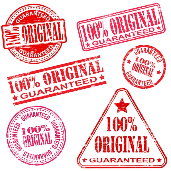 100 procent ursprungliga frimärken — Stock vektor