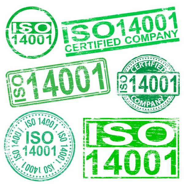 ISO 14001 frimärken — Stock vektor