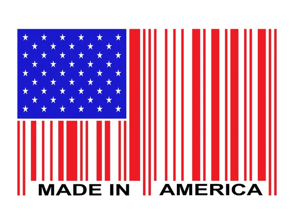 Codice a barre Made In America — Vettoriale Stock