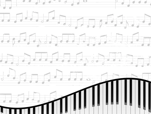 Fond clavier piano — Image vectorielle