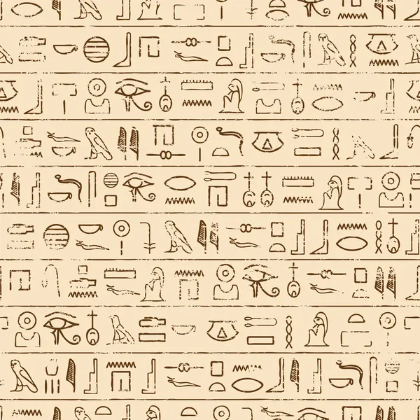 Egyptiska hieroglyfer bakgrund — Stock vektor