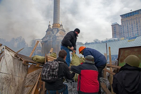 Protester i Kiev - Stock-foto