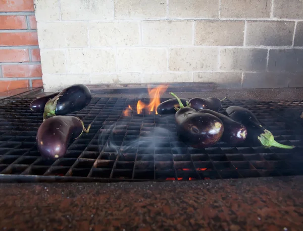 Gegrillte Auberginen — Stockfoto