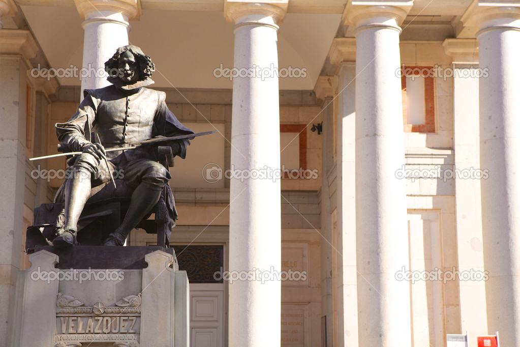 Statue of Velazquez in Prado museum.