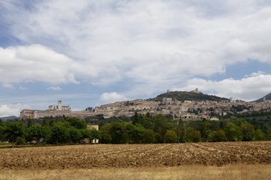 Assisi kasaba görünümü.