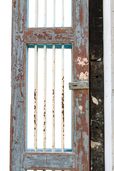 Antica porta con stile vintage. Isolato su bianco . — Foto Stock