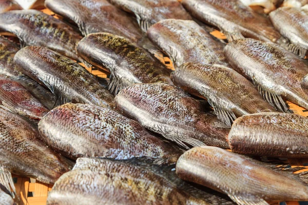Gedroogde vissen op verkoop markt, thailand — Stockfoto