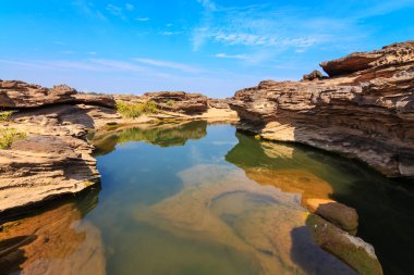 Sam-Pan-Bok Büyük Kanyonu, Mekong Nehri 'nde inanılmaz kaya, Ubonr