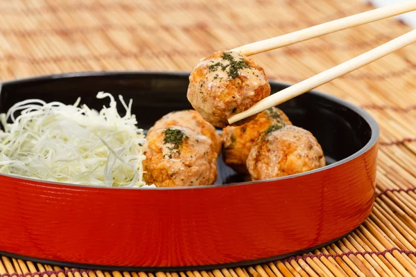 Takoyaki : Meat balls as Japanese style. — Stock Photo, Image