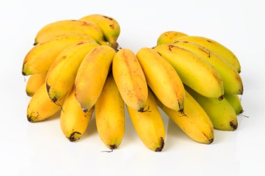 muz grup grup beyaz zemin üzerine.