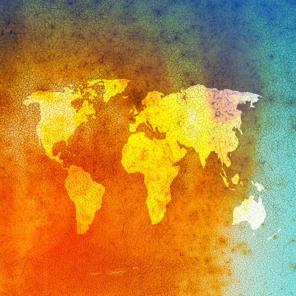 Grunge world map background — Stock Photo, Image