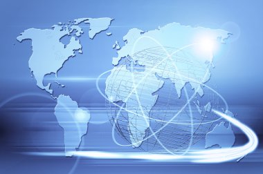 Dünya ve teknoloji arka plan