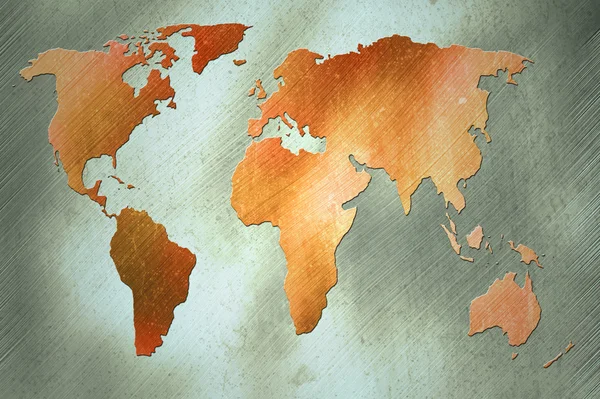 Винтажная карта мира — стоковое фото