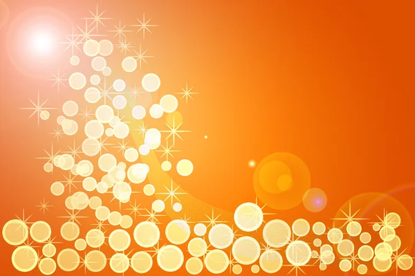 Decorative christmas background with lights and stars — Stock Photo, Image