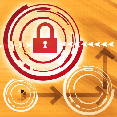 Güvenlik kavramı: dijital ekran kilidi