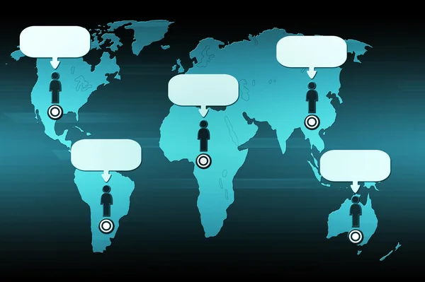 Concept van sociaal netwerk achtergrond. mededeling van mensen. — Stockfoto
