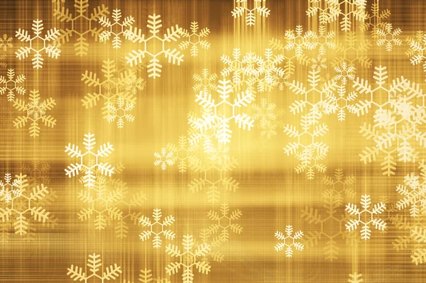 ライトと雪片の装飾クリスマスの背景 — ストック写真