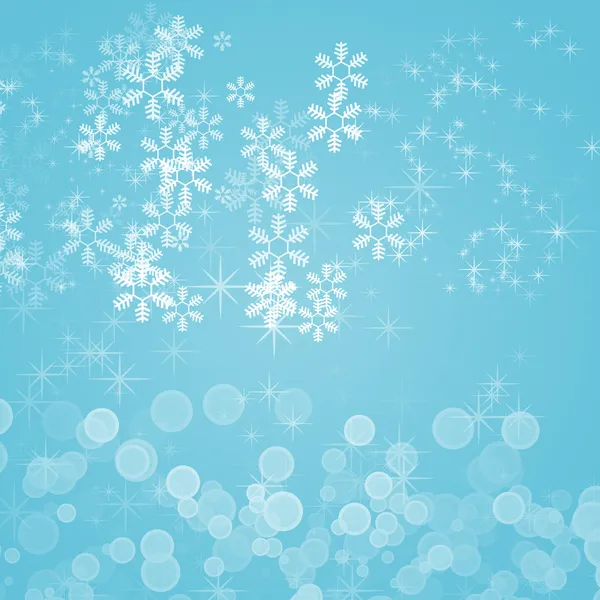 Decorative christmas background with lights and stars — Stock Photo, Image