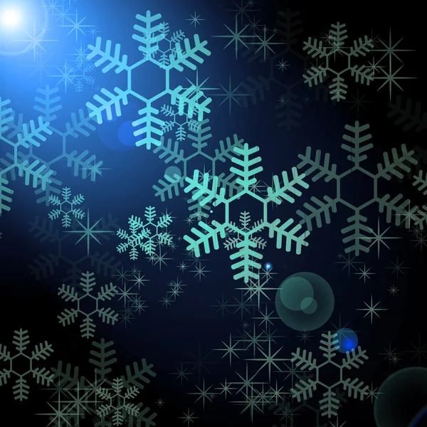 Decorative christmas background with lights and stars — Stock Photo, Image
