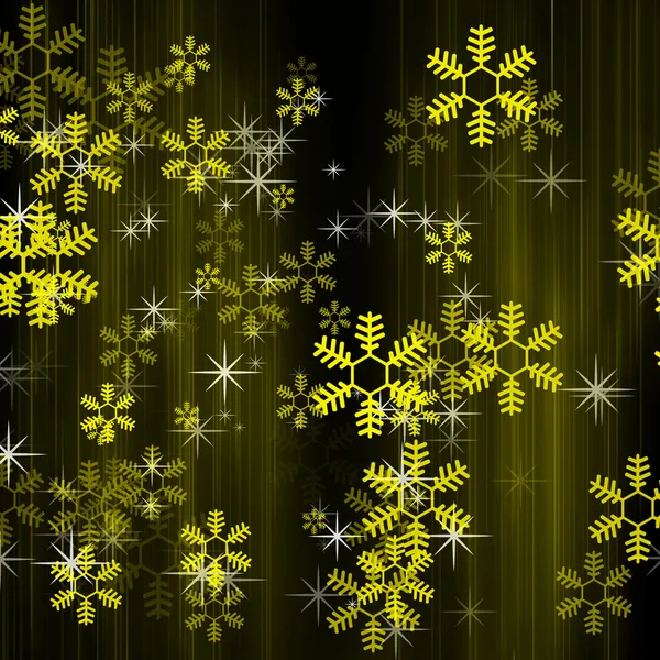 Fundo de Natal decorativo com luzes e estrelas — Fotografia de Stock