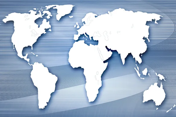 Achtergrond in technologie en kaart van de wereld — Stockfoto