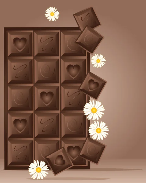 Chocolade blokontwerp — Stockvector