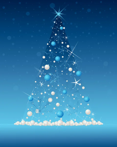 Sneeuwvlok kerstboom — Stockvector