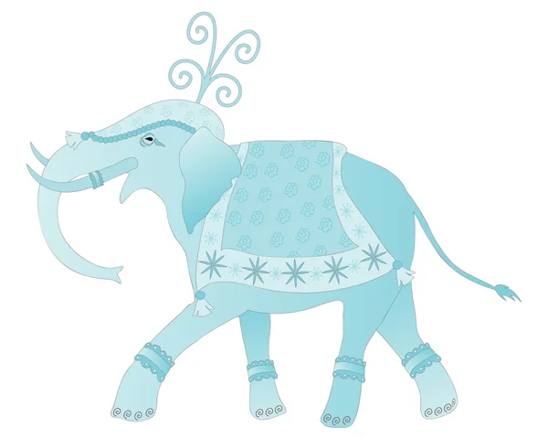 Decorated elephant — Stock Vector
