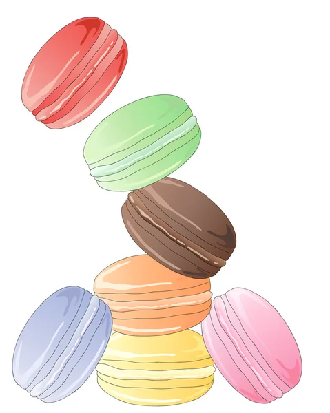 Macaroons. — Vetor de Stock