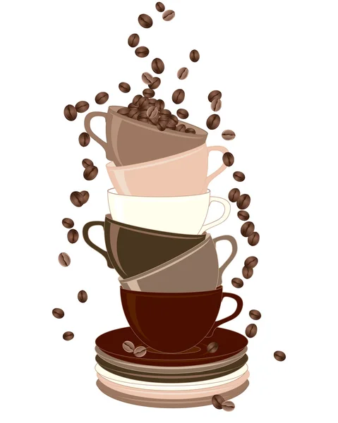 Café Cup fundo — Vetor de Stock