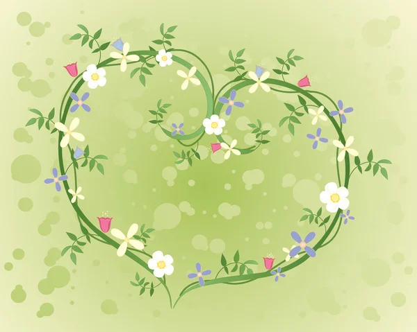 Flower heart — Stock Vector