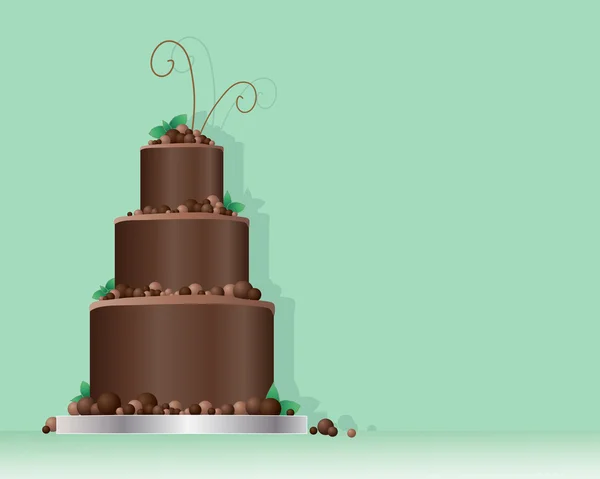 Gâteau aux boules de chocolat — Image vectorielle