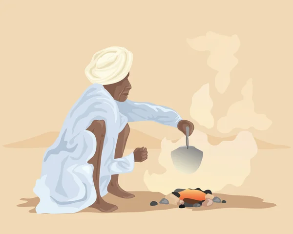 Making chai — Stock Vector