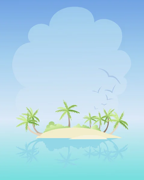 热带小岛 — 图库矢量图片