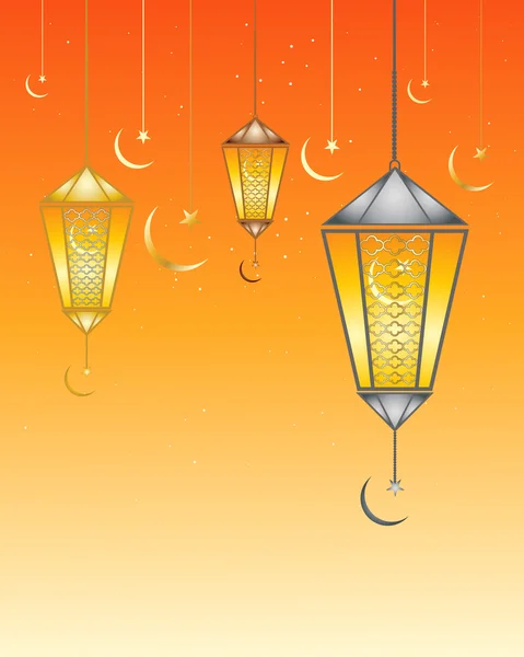 Ramadan lamps — Stock Vector