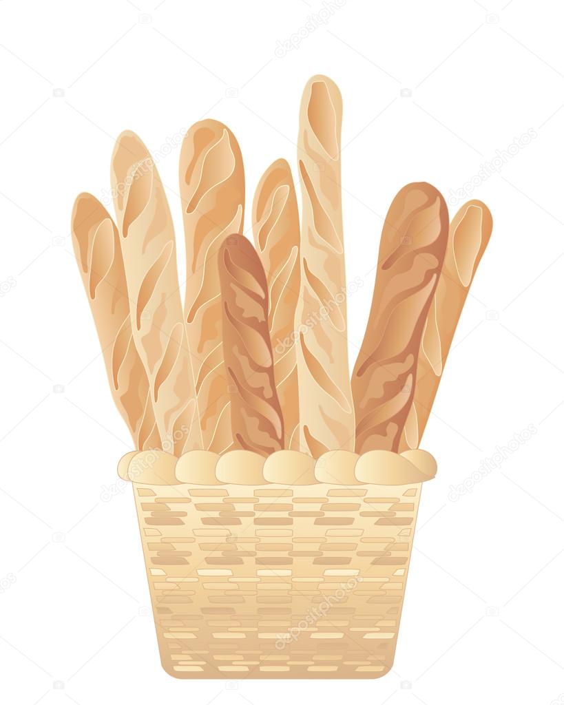 French bread basket Stock Vector by ©sandesh1264 29018503