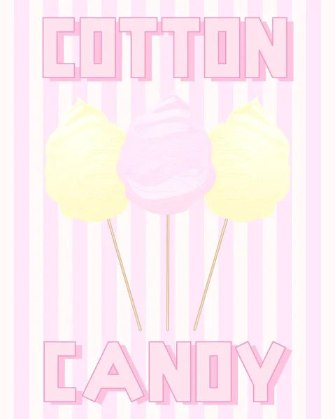 Vintage cotton candy — Stock Vector