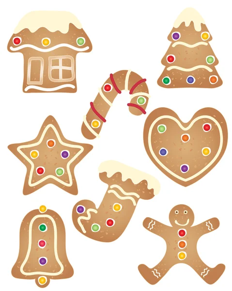 Lebkuchen-Set — Stockvektor