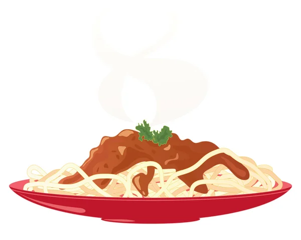Spaghetti bolognais — Image vectorielle