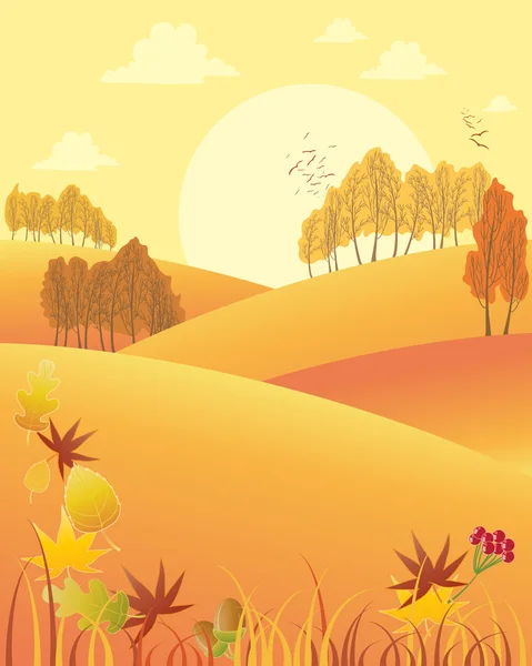 Autumn afternoon — Stock Illustration Autumn afternoon Royalty Free Stock Vectors