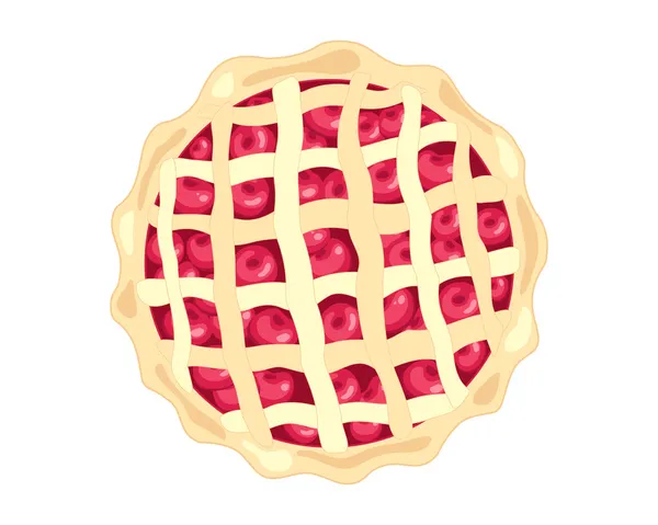 Amerikaanse cherry pie — Stockvector
