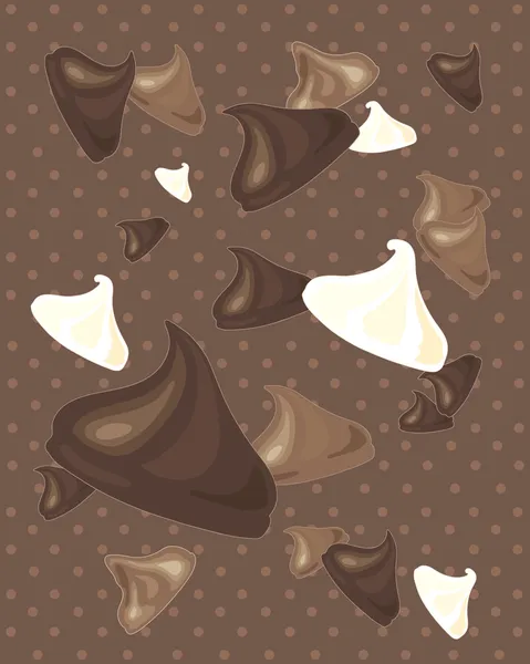 Chocolade chips — Stockvector