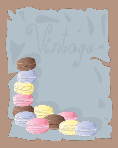 Macaroons vintage —  Vetores de Stock