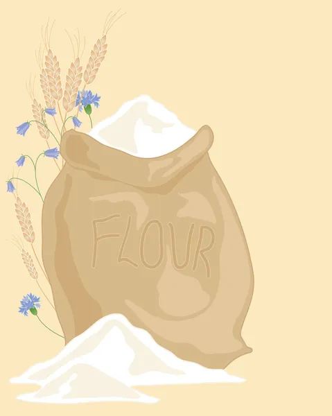 大袋面粉 — 图库矢量图片