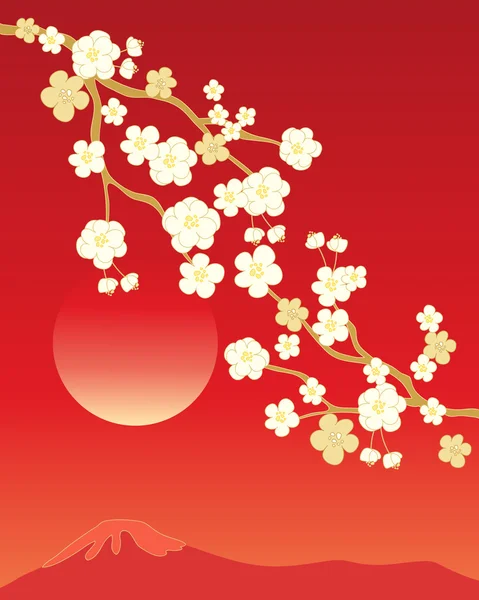 Fondo de flor de china — Vector de stock