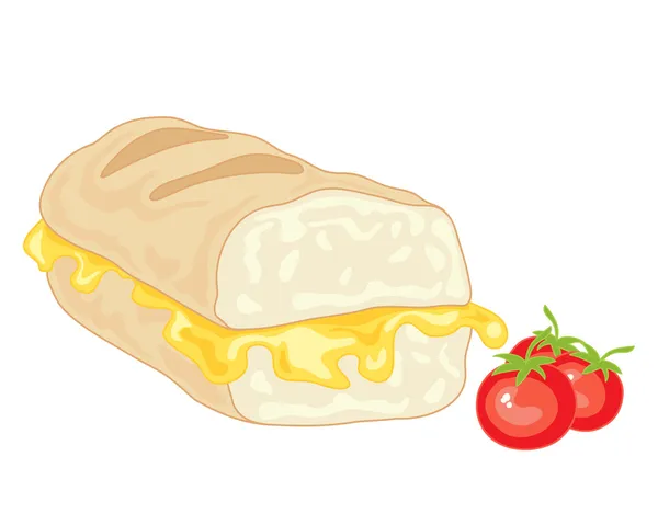 Gegrilde kaas sandwich — Stockvector