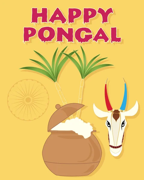 Gelukkig pongal — Stockvector