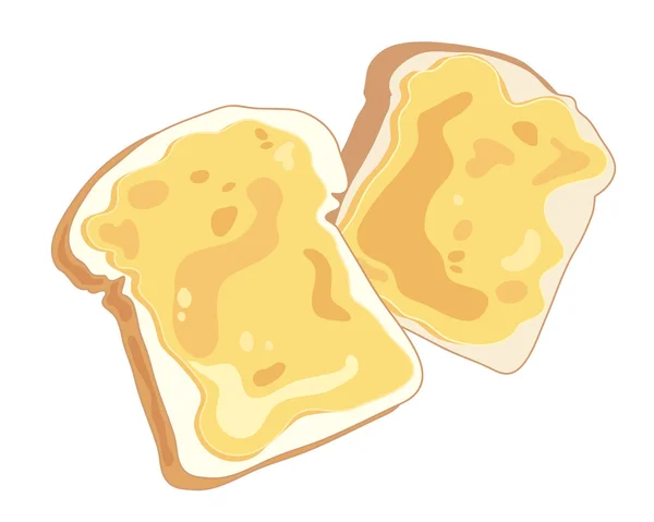 乳酪吐司 — 图库矢量图片