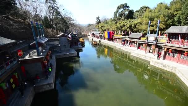 La strada di suzhou del palazzo estivo Pechino Cina — Video Stock