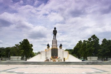 The statue of king Rama IV og Thailand in Bangkok clipart